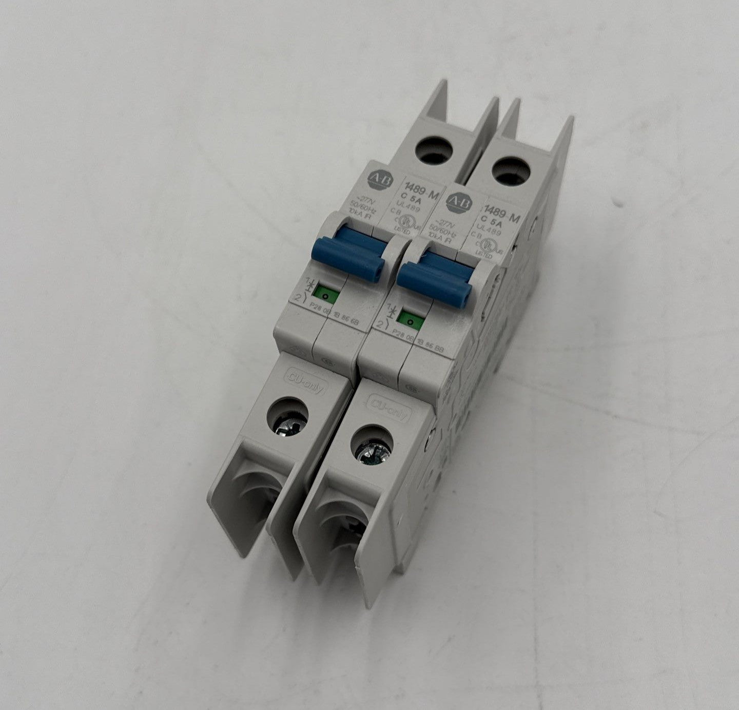 Allen Bradley 1489-M1C050 Circuit Breaker 5A 1P 480Y/277V 1 Pole 5 Amp 2PC LOT New