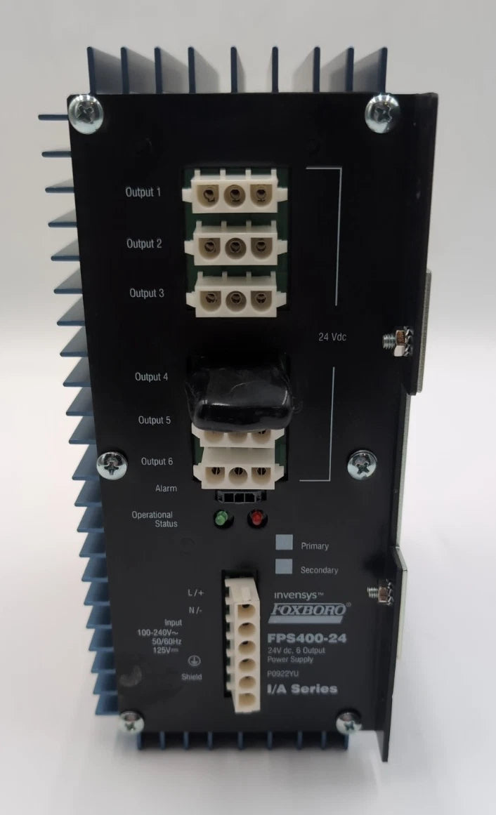 FOXBORO INVENSYS FPS400-24 I/A Series P0922YU Rev N Power Supply USED Used