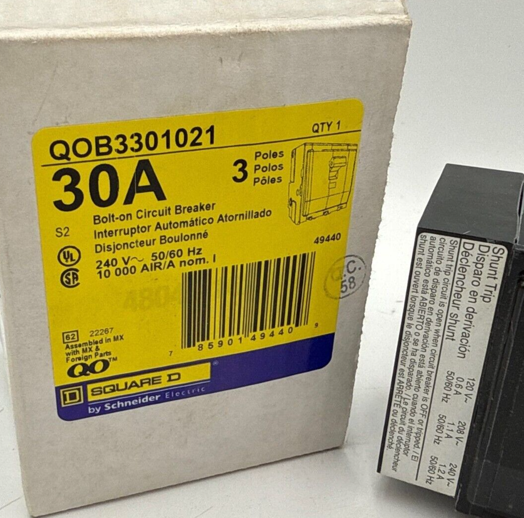 Square D QOB3301021 New