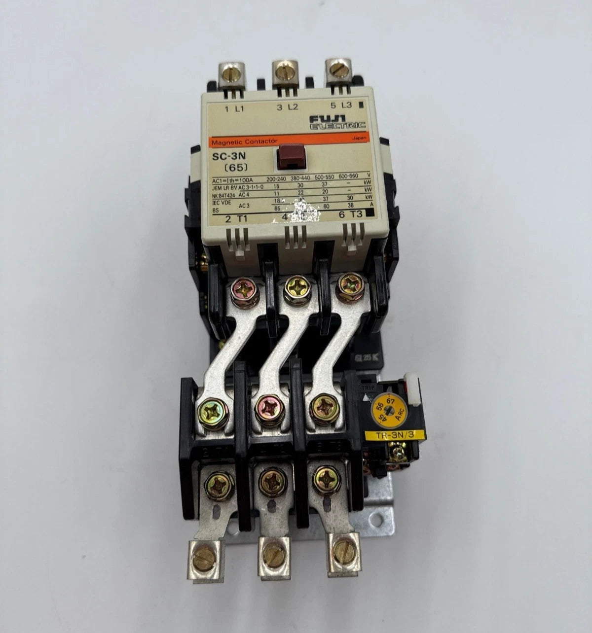 Fuji SC-3N 4NC2H0 Starter 100A 3P 600V 3PH 40HP Coil 110/120V Overload 45-67A New