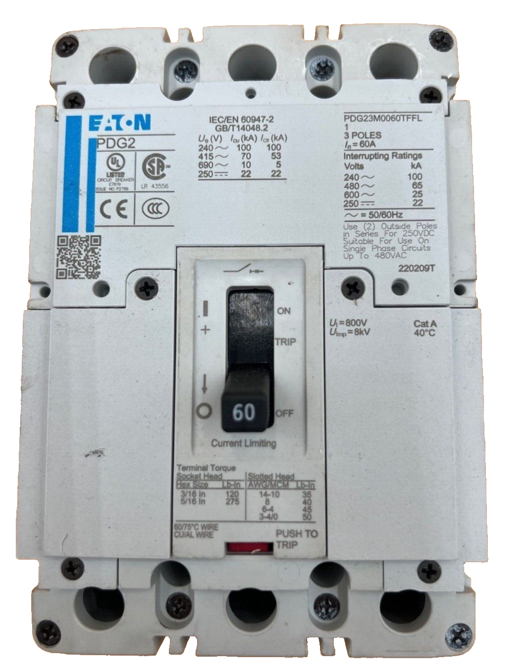 Eaton PDG23M0060TFFL Used