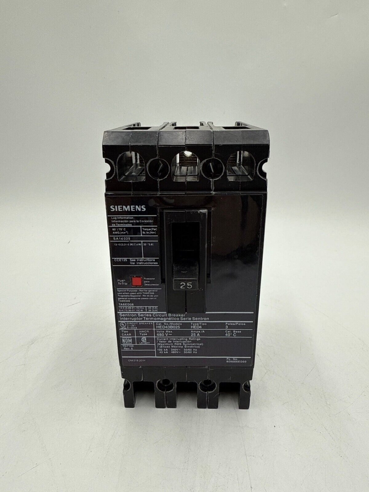 Siemens HED43B025 Used