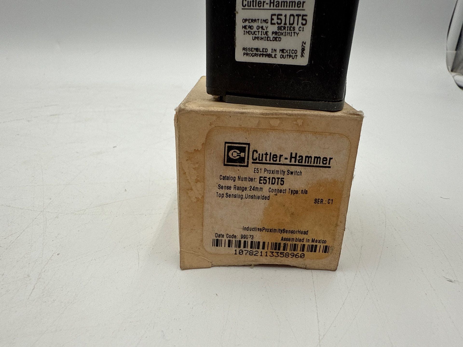 Cutler Hammer E51DT5 Inductive Proximity Sensor Head Series C1 Unshielded New