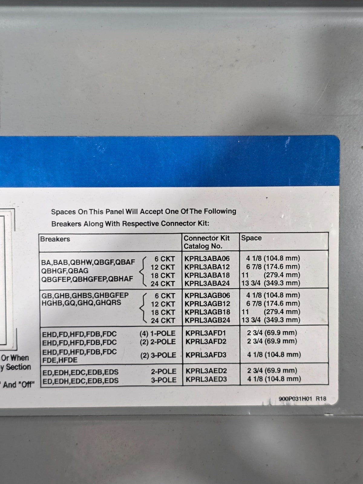 Eaton PRL3A Panelboard 600A 480V 3PH 3W MLO 600 Amp Panel EZB2060R Indoor Encl Used