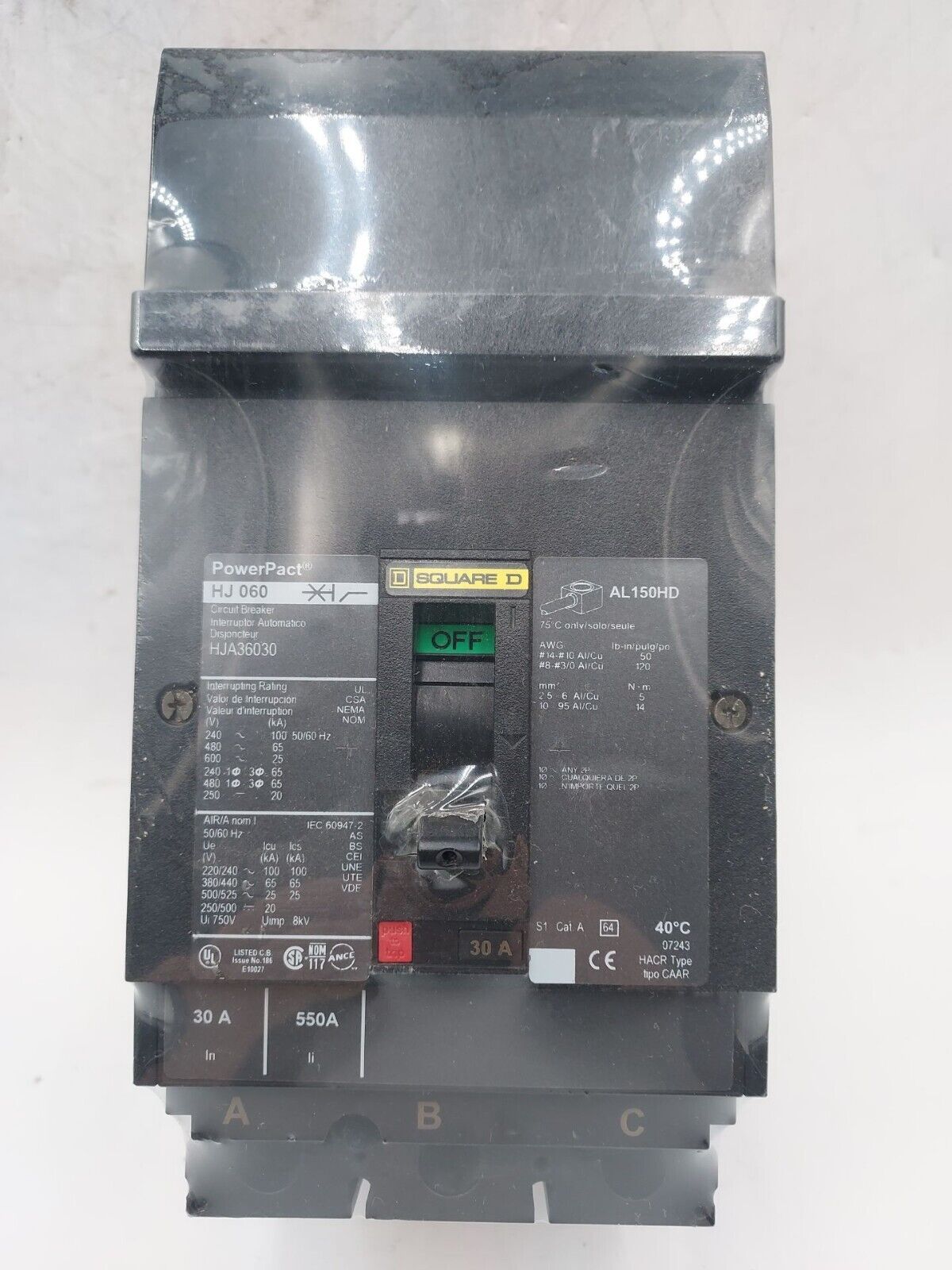 Square D HJA36030 New