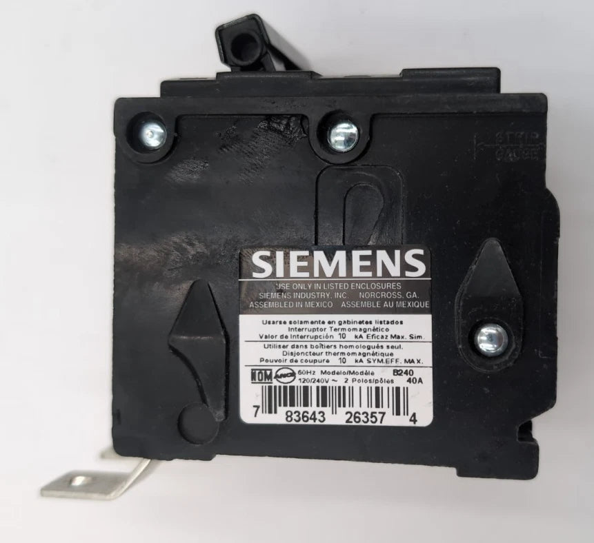 Siemens B240 Circuit Breaker 40A 240V 2P Type BL Bolt On 40 Amp 2 Pole BL240 NEW New
