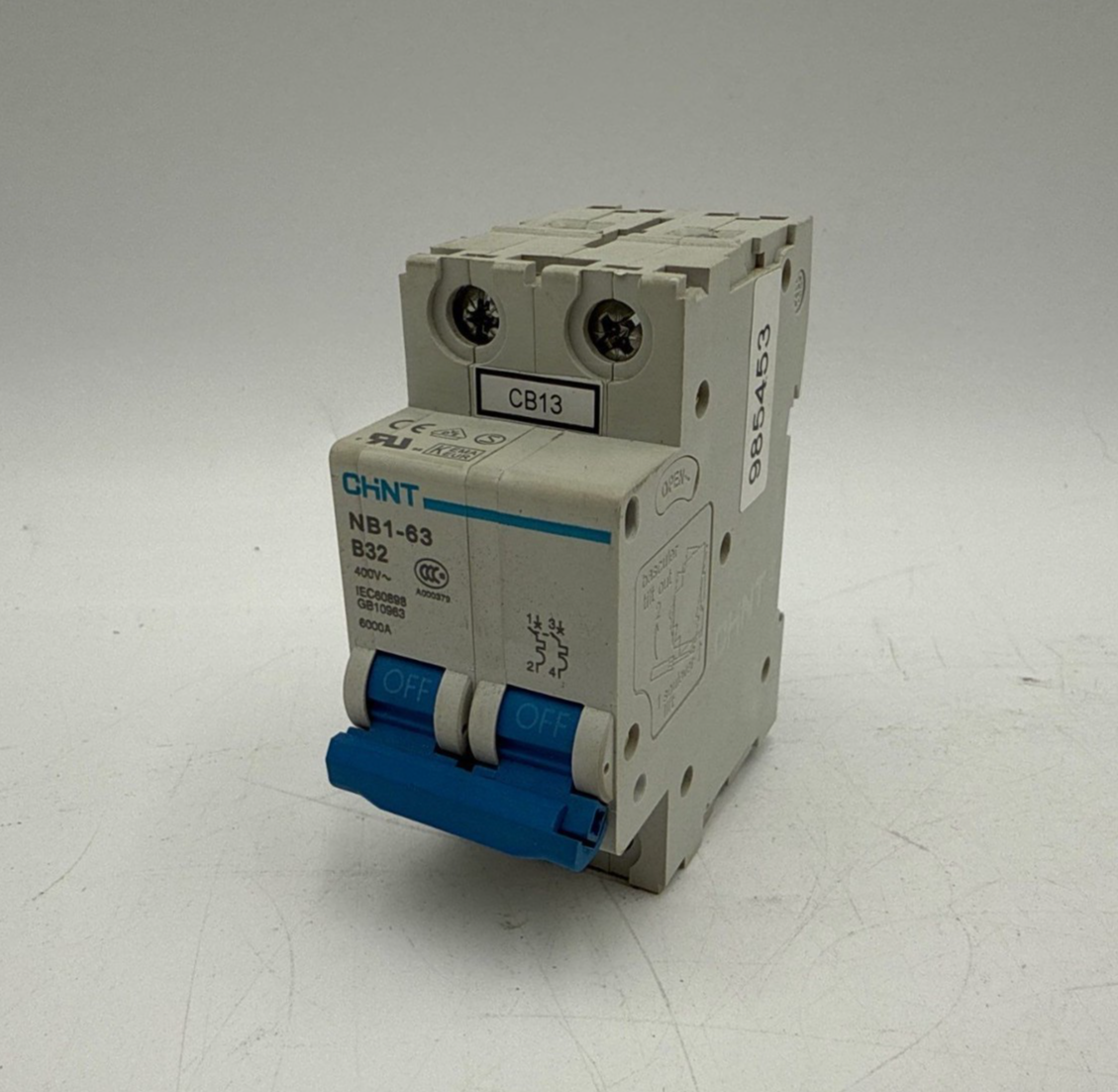 CHINT NB1-63 B32-2P Circuit Breaker 32A 2 Pole 400V B-CURVE 32 Amp NB1-B32-2P Used