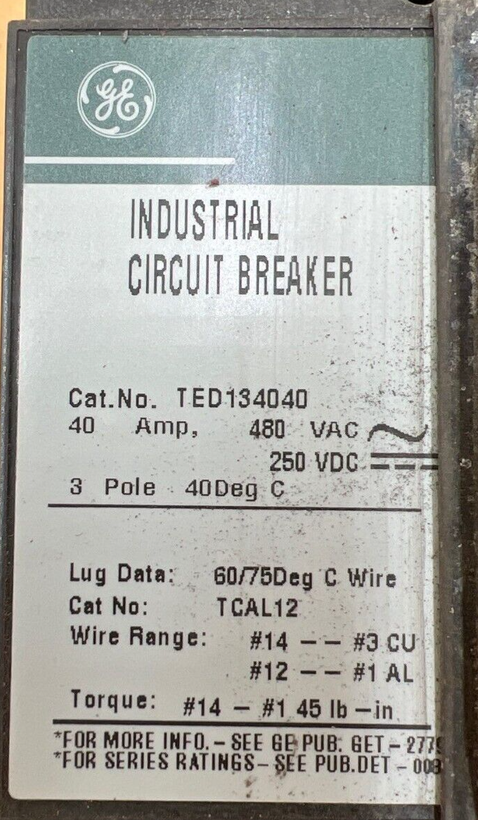 GE TED134040 Used
