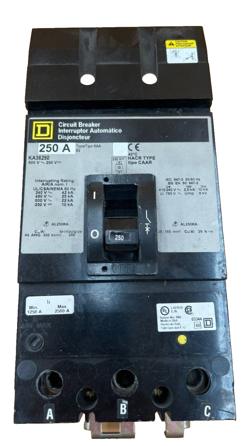 Square D KA36250 Used