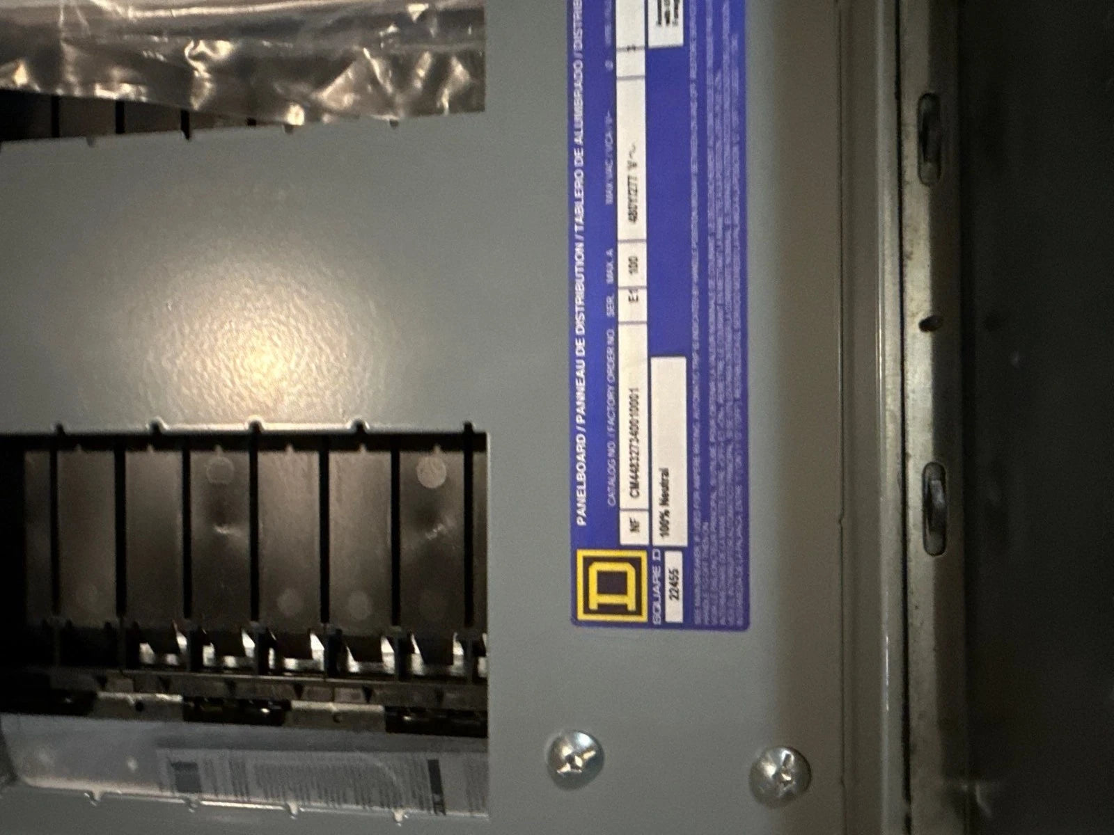 Square D NF Panelboard 100A 480/277V 3PH 4W MLO Panel 100 Amp 18 Cir MH26BE New New