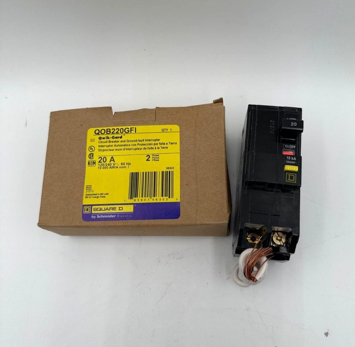 Square D QOB220GFI New