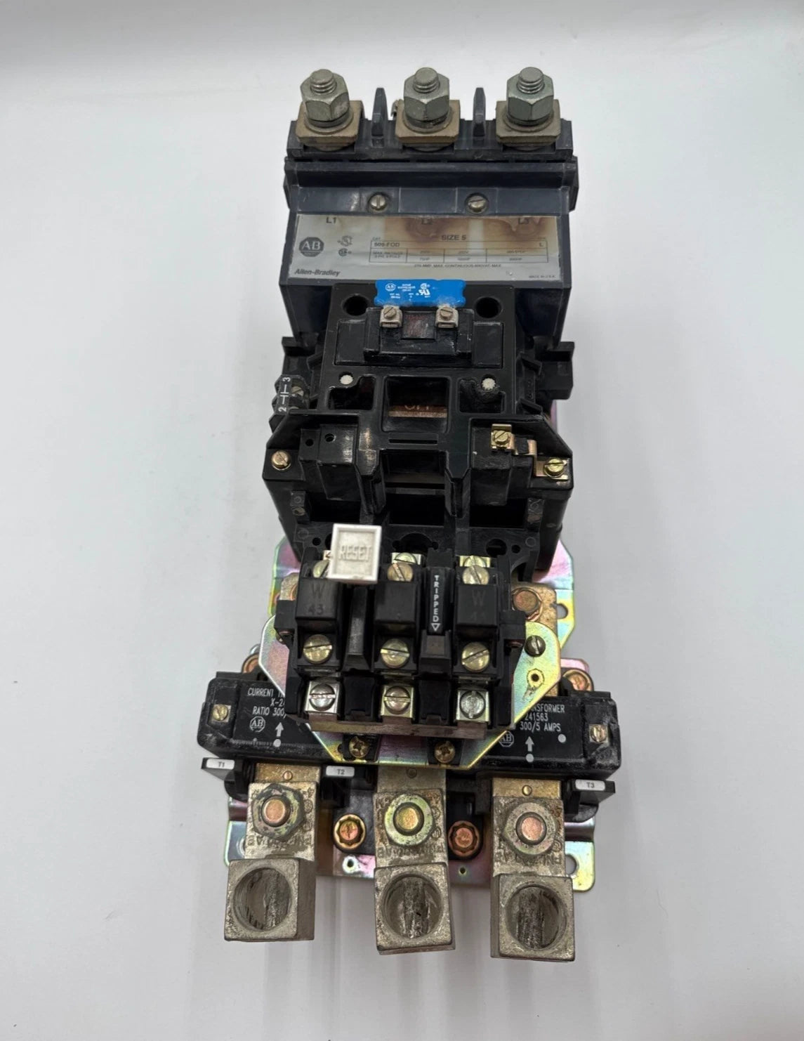 Allen Bradley 509-FOD Starter Size 5 270A 3P 600V 3PH 200HP Coil 110/120V Open Used