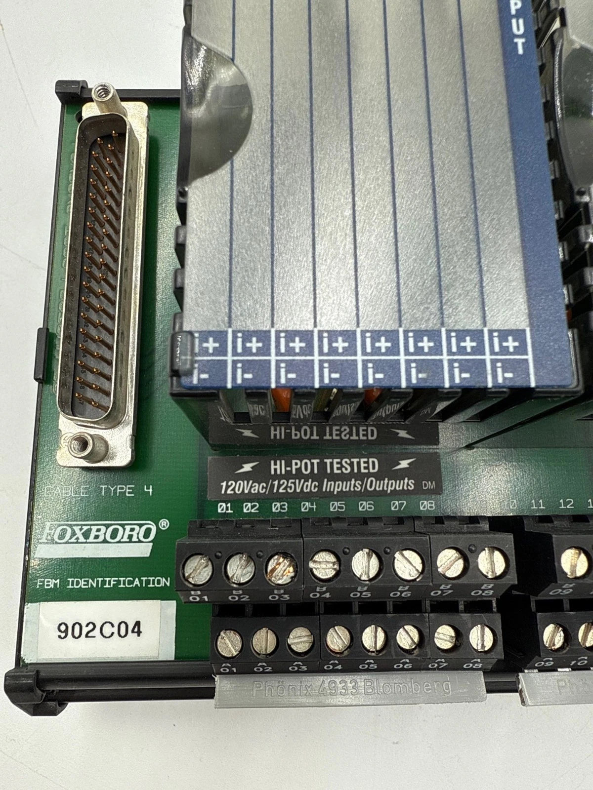 Foxboro FBM207 P0916AM Voltage Monitor Compression Terminal 2 Tier 120/125V