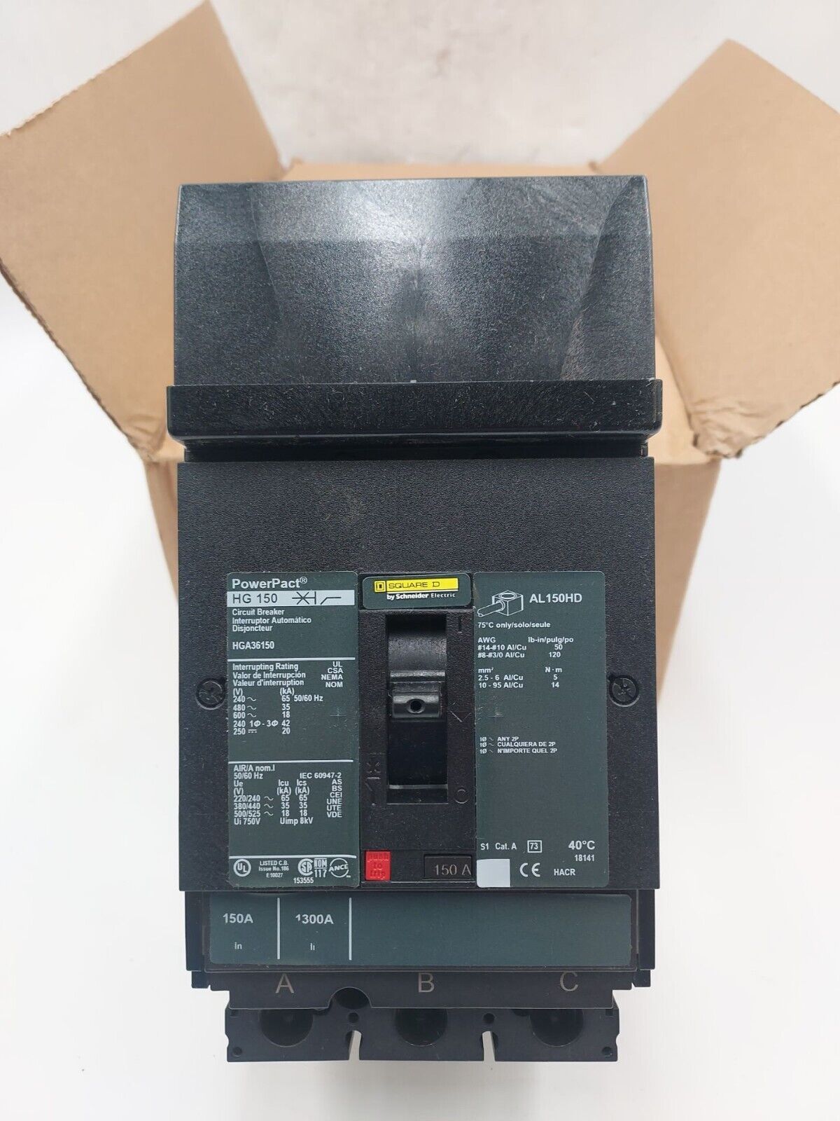 Square D HGA36150 New