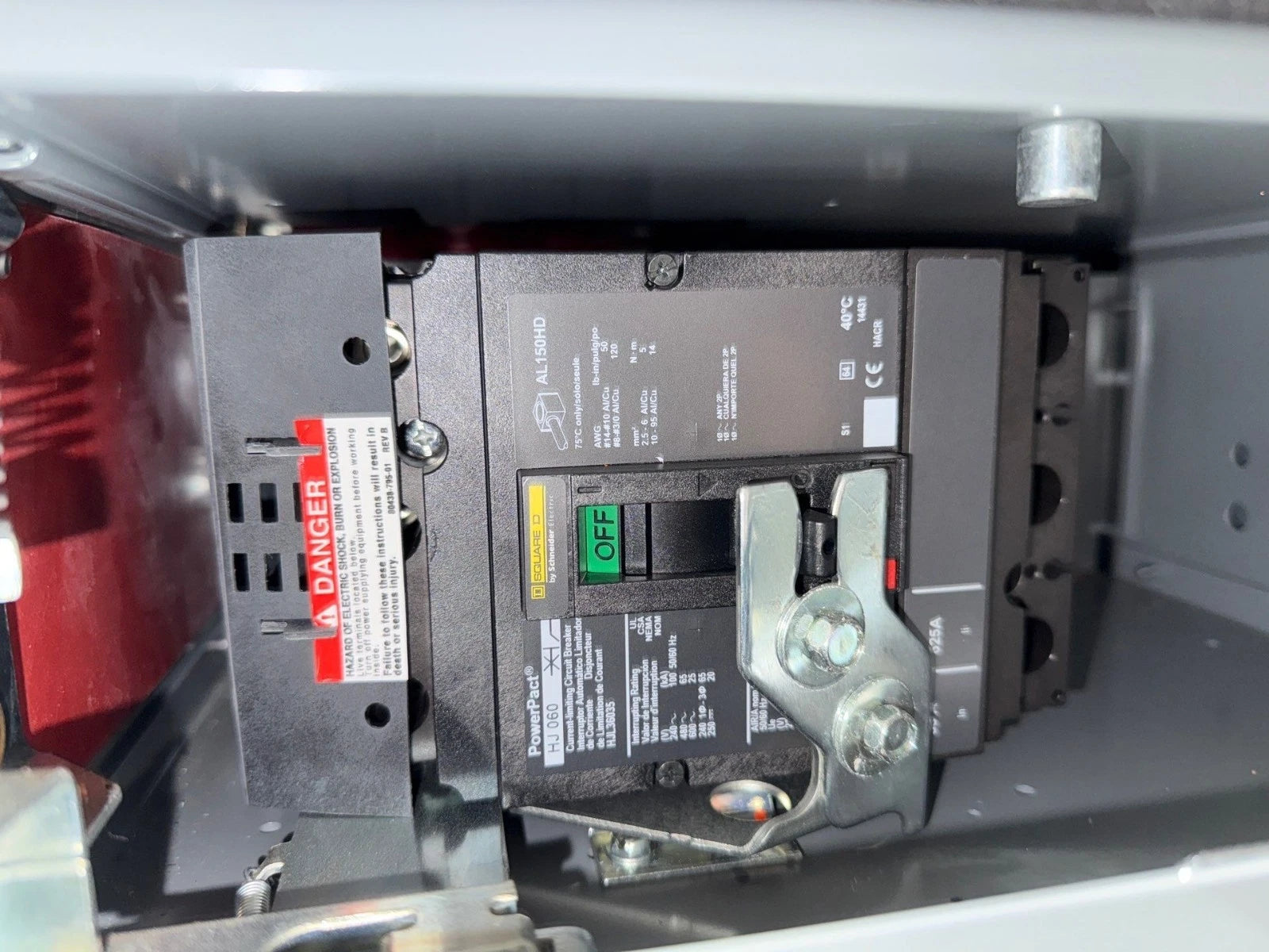 6" Square D Model 6 35A MCC Feeder Bucket 35 Amp HJL36035 Breaker HJL New