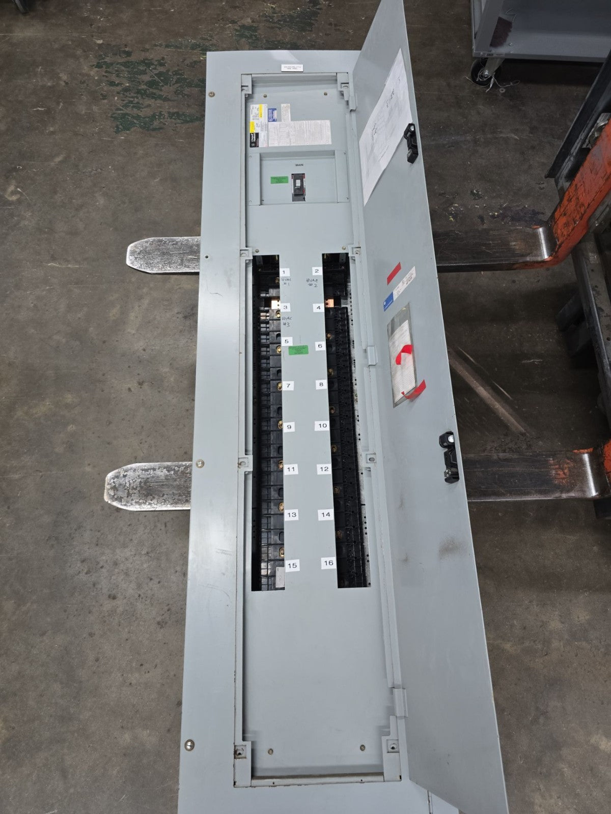 GE ADF3482GTX Panelboard 225A 480V 3PH 3W 48 Cir MCB Panel 225 Amp SFPA36AT0250