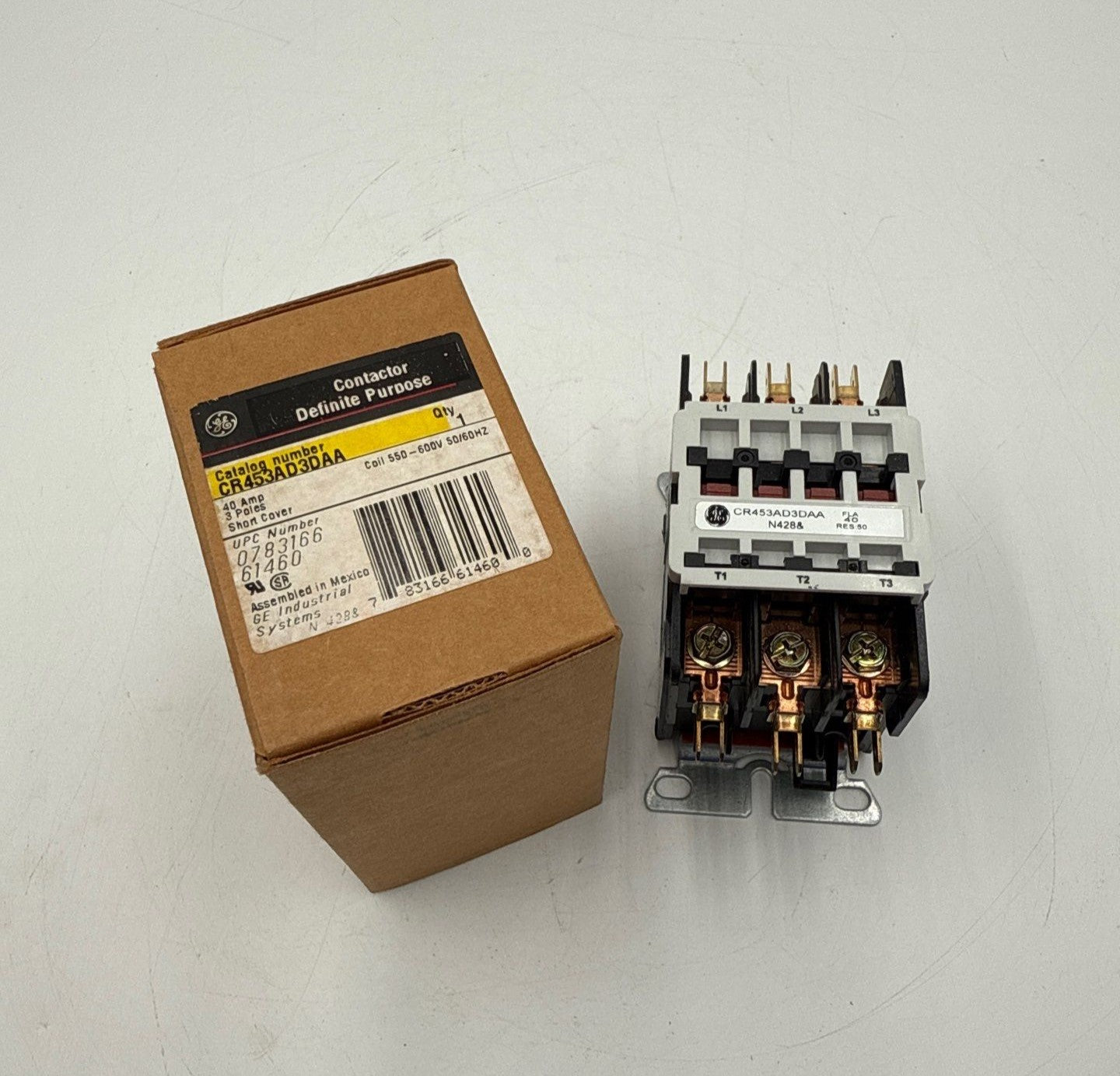 GE CR453AD3DAA Definite Purpose Contactor 40A 3P Coil 550-600V New
