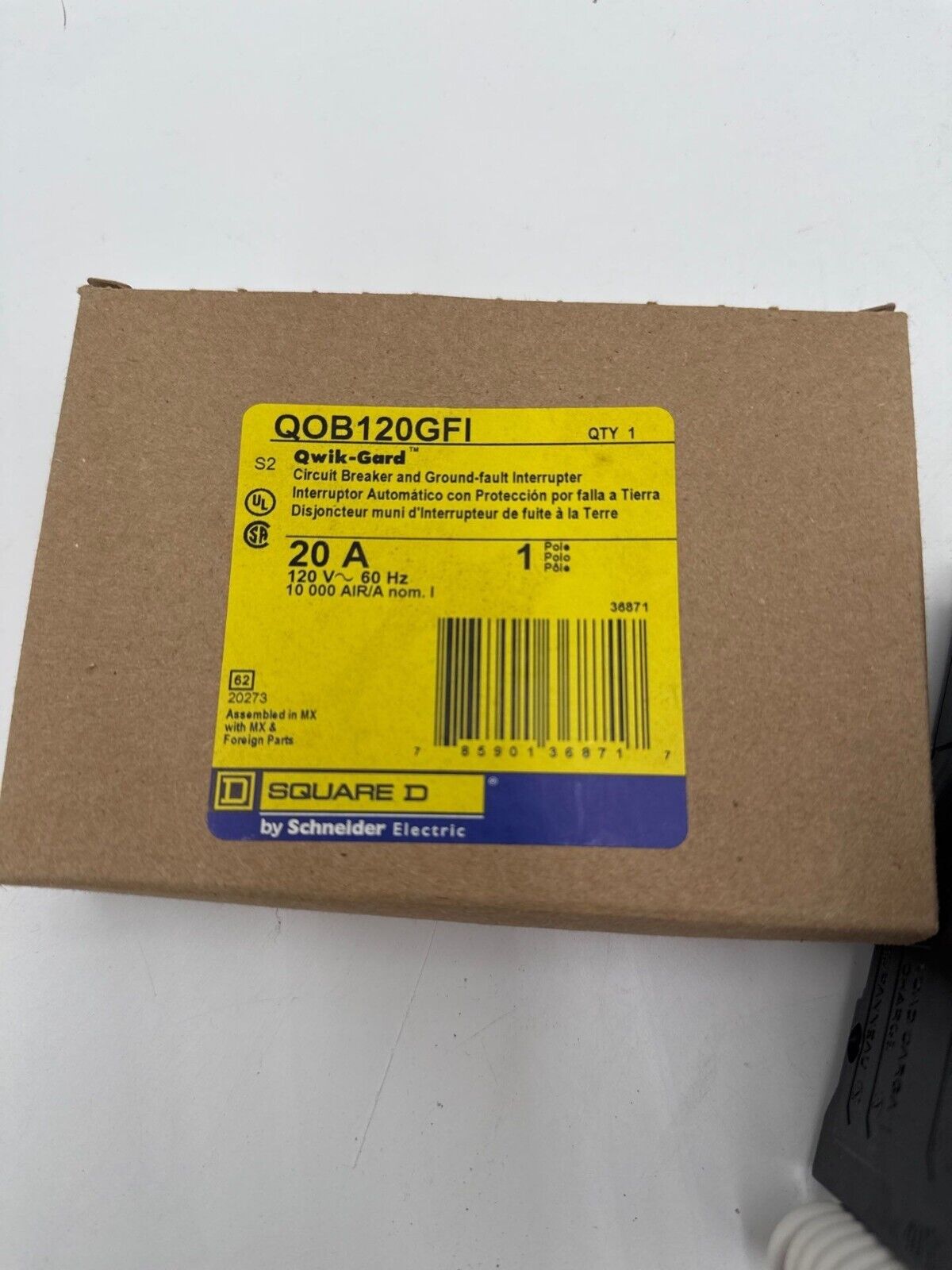 Square D QOB120GFI New