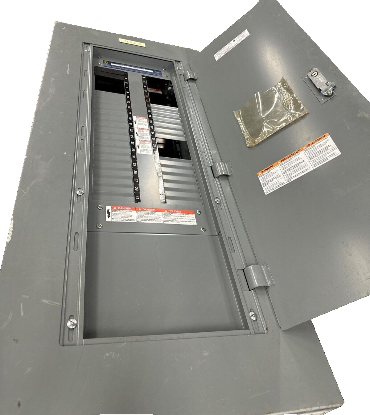 Square D NF Panelboard 250A 600Y/347V 3PH 4W 42 Cir Box MH44 Main Lug MLO 250Amp P405 Used