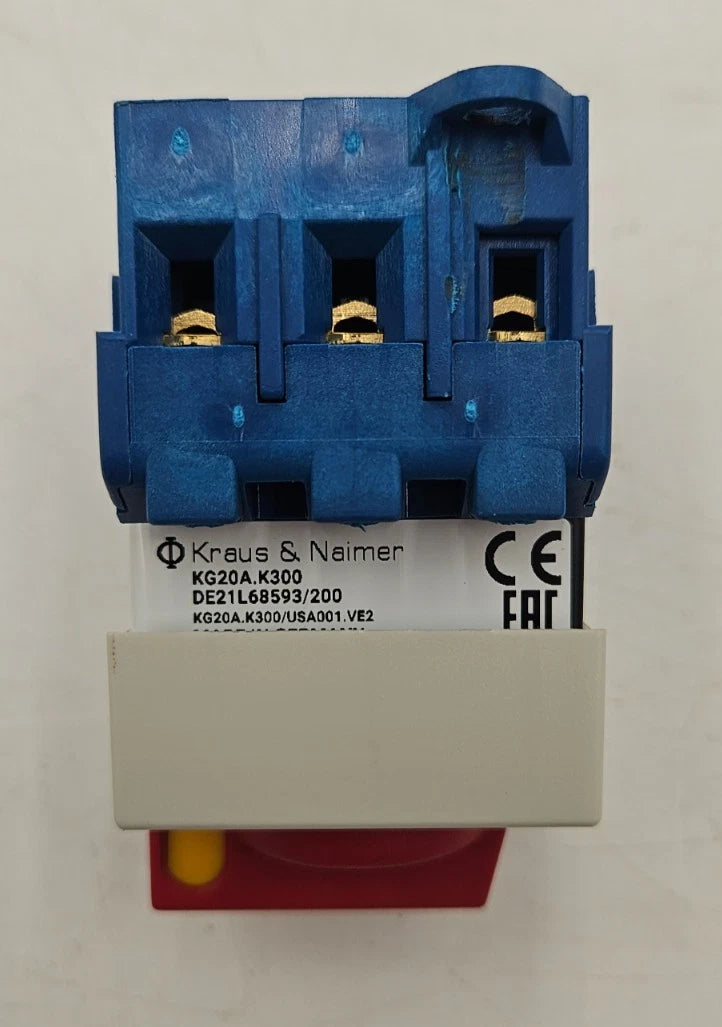 KRAUS & Naimer KG20A.K300 USA001.VE2 Disconnect Switch 25A 3P 600V 25 Amp Used