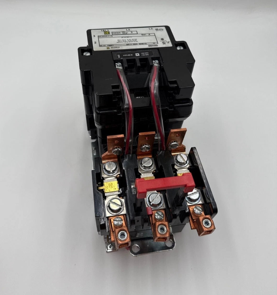 Sq D 8536SEO1S Starter NEMA Size 3 90A 3P 600V 50HP Coil 110/120V Heater CC103 Used