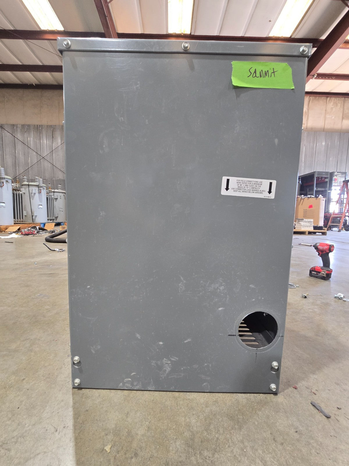 45 KVA Square D EE45T3H Transformer Pri 480V Sec 208/120V 3 Phase Indoor Encl Used