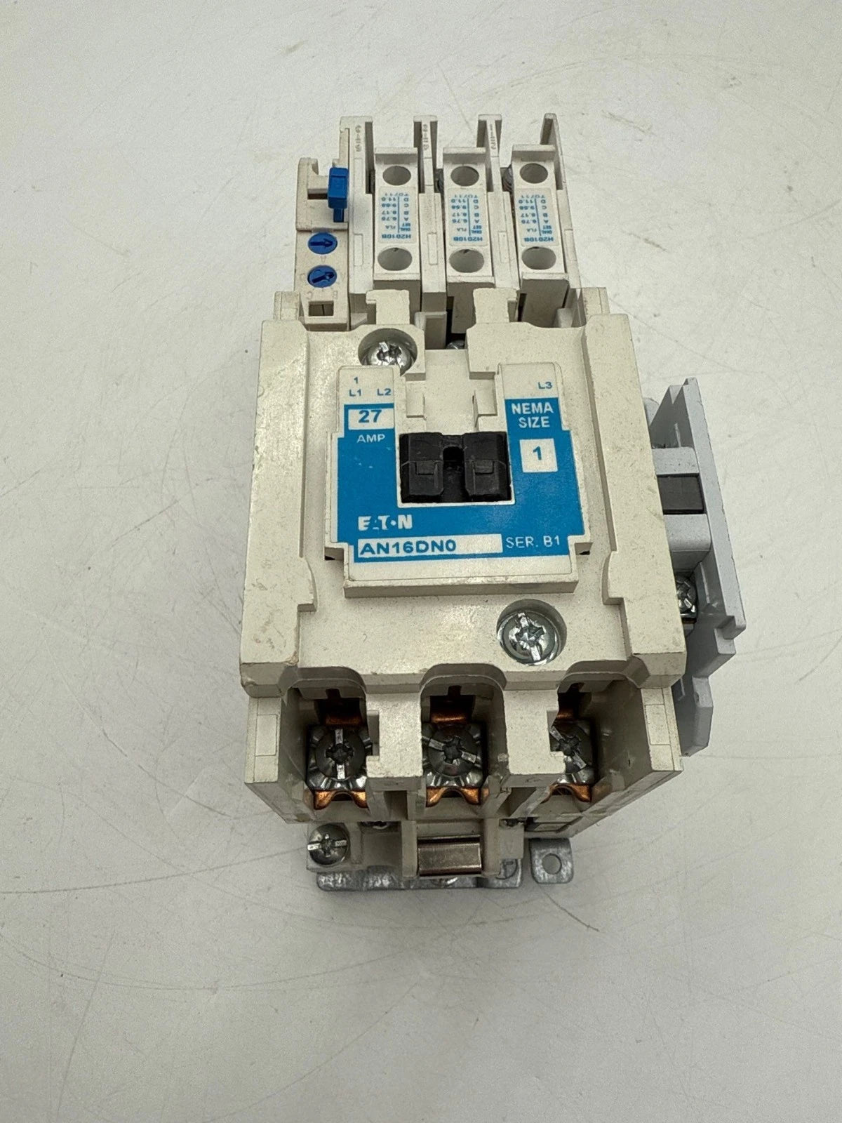 Cutler Hammer AN16DN0 Starter NEMA Size 1 27A 3P Coil 110/120V Overload C306GN3 Used