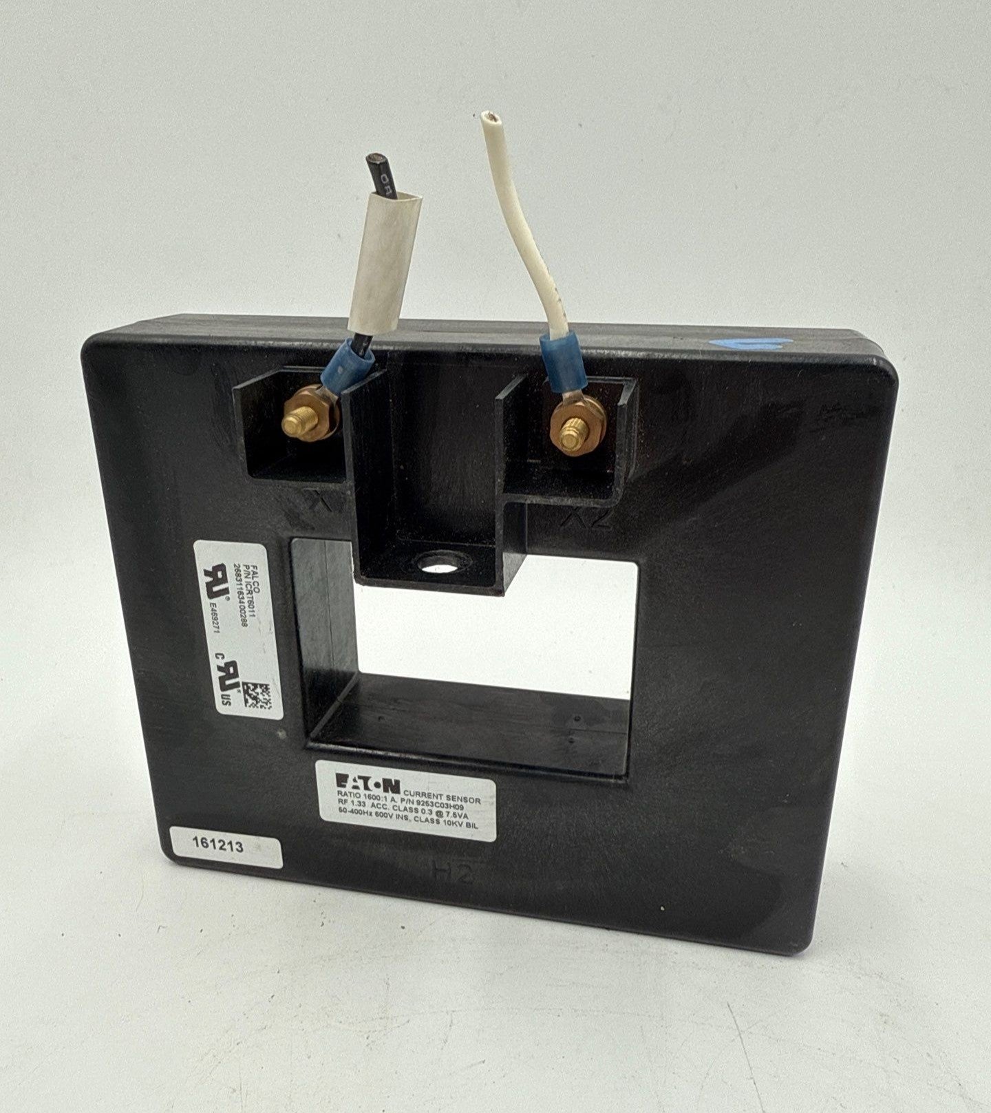 Eaton 9253C03H09 Current Sensor Ratio 1600:1A 50-400Hz 600V Class 10KV BIL Used