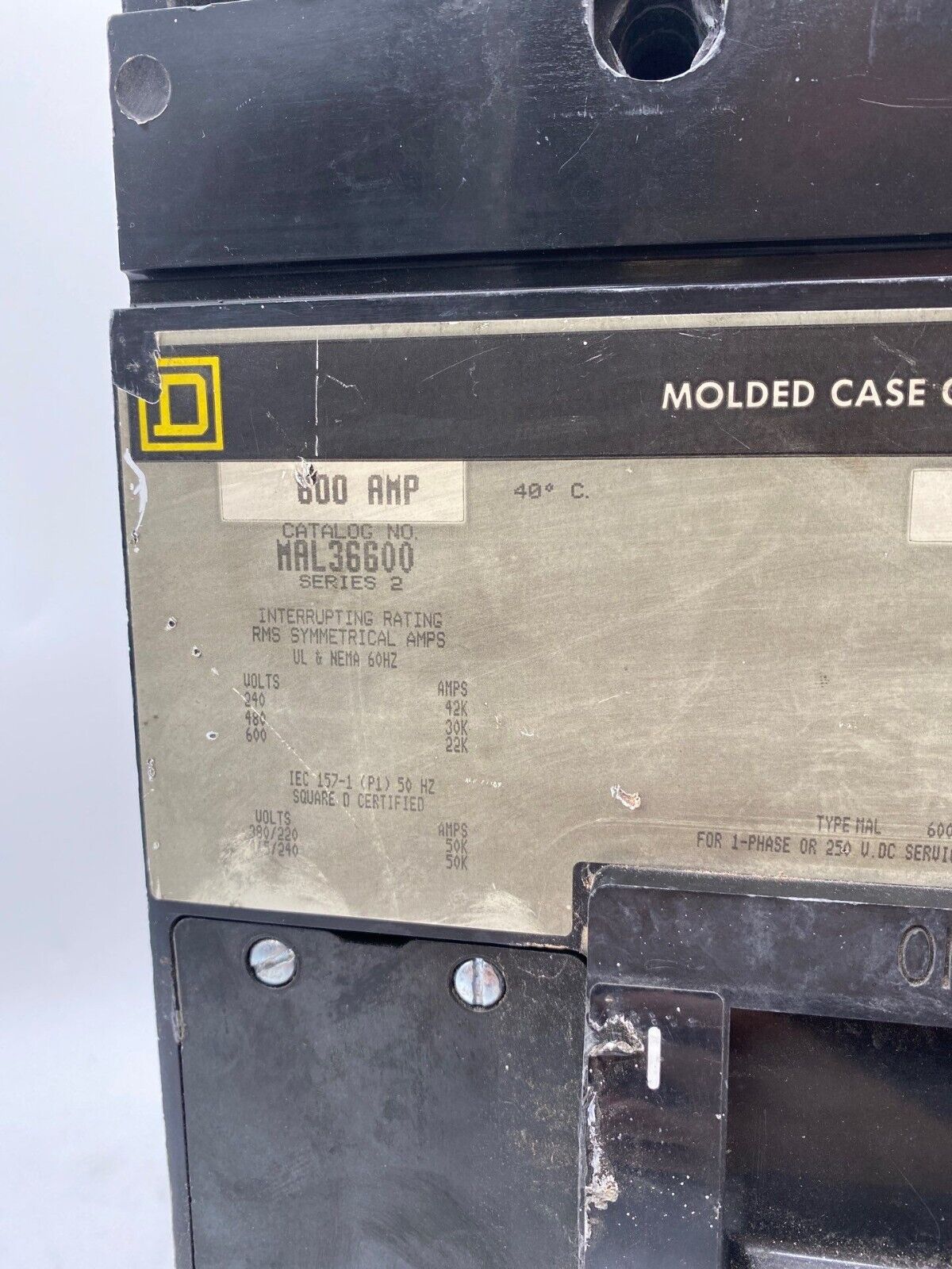 Square D MAL36600 Used