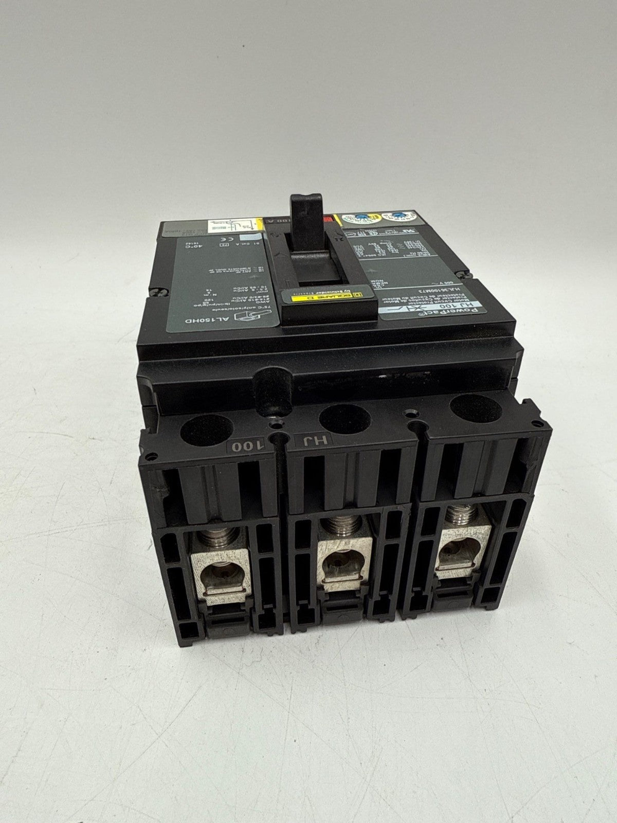 Square D HJL36100M73 Circuit Breaker 100A 3P 600V 3PH HJL 100 Amp 3 Pole Used