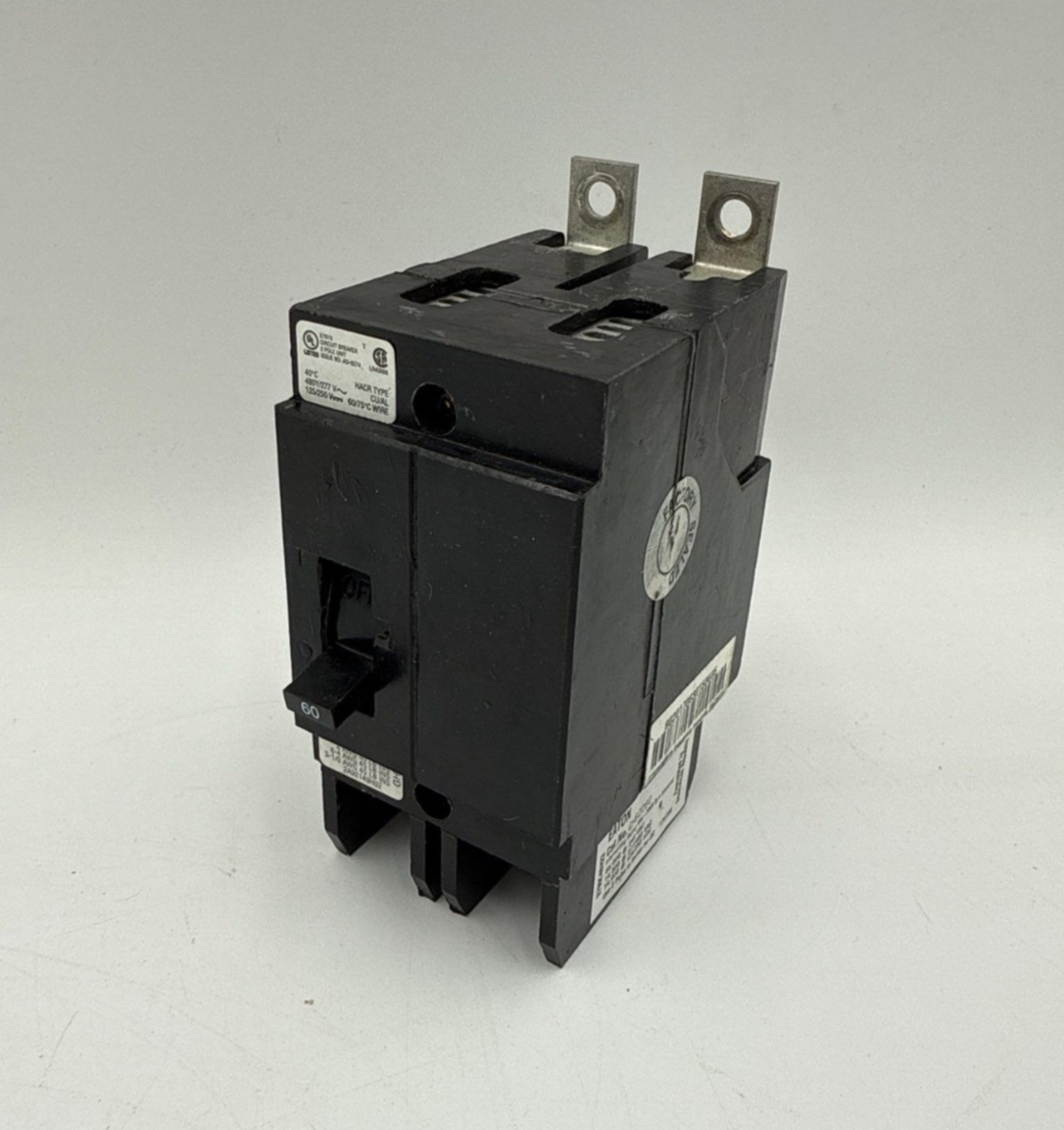 Eaton GHB2060 Bolt On Circuit Breaker 60A 277/480V 2P GHB 60 Amp 2 Pole Cutler Used