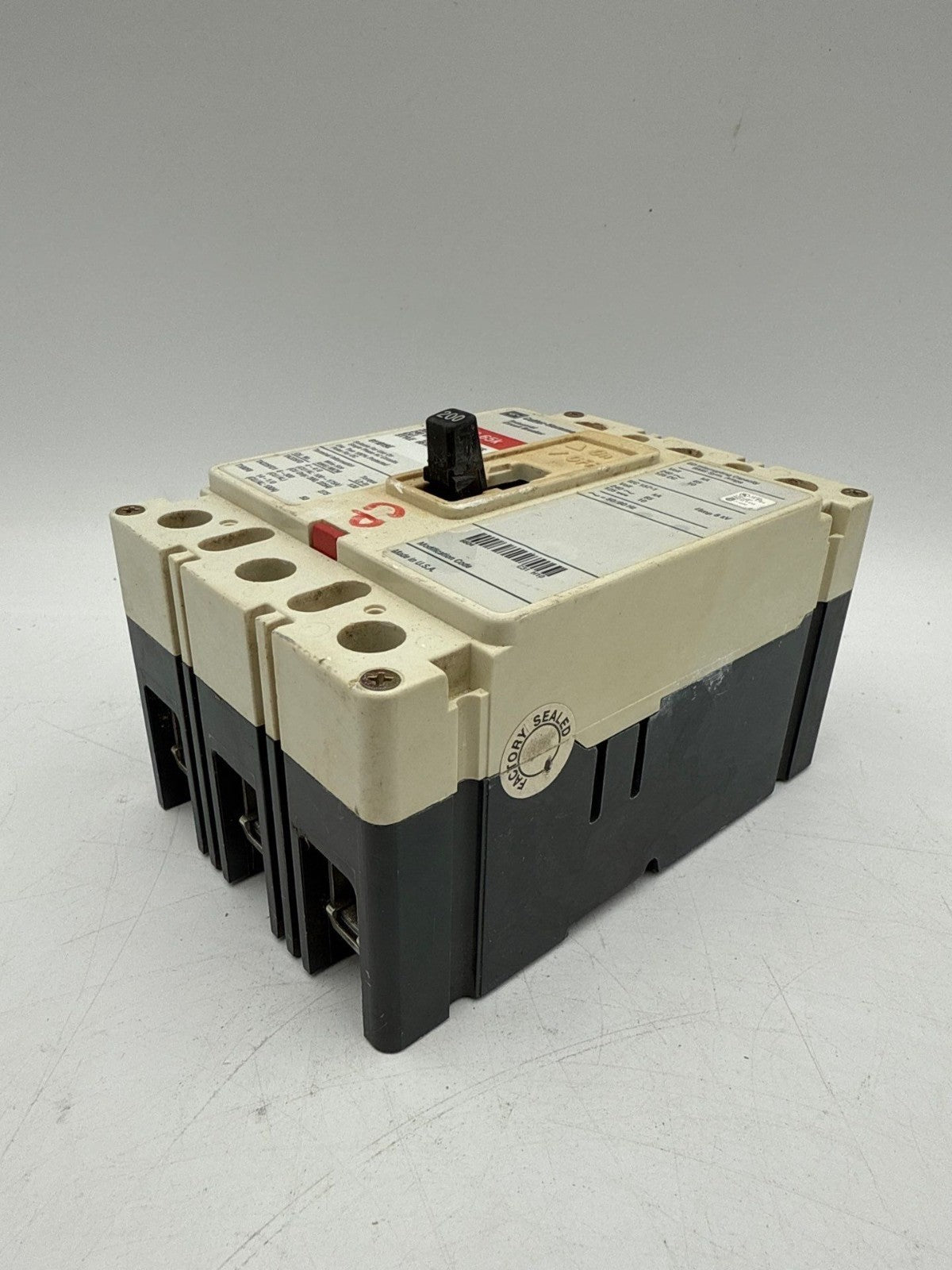 Cutler Hammer ED3200 Circuit Breaker 200A 3P 240V 3PH ED 65k 200 Amp 3 Pole Used