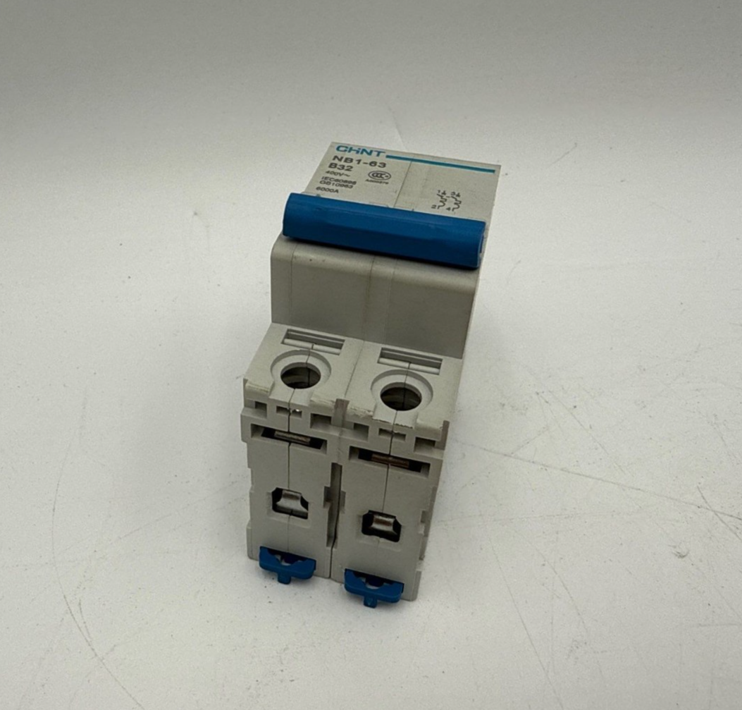 CHINT NB1-63 B32-2P Circuit Breaker 32A 2 Pole 400V B-CURVE 32 Amp NB1-B32-2P Used