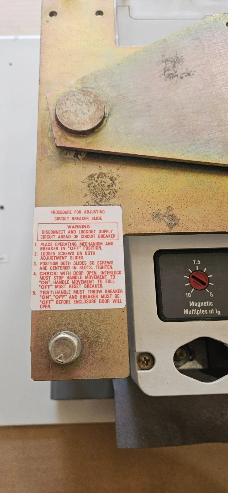 Allen Bradley 2100 Centerline 600A Main Breaker HLD3600 MCC Bucket 600V Used