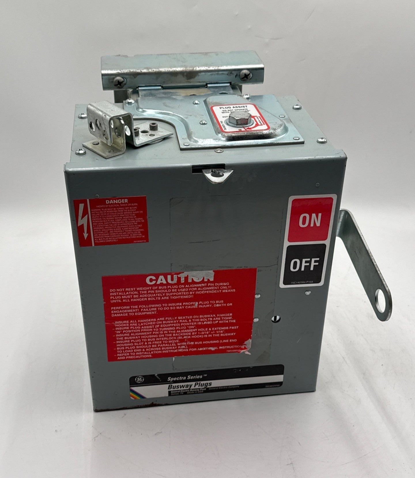 GE SB362RGRP Bus Plug 60A 3PH 3W 600V Spectra Busway Switch Flex A Plug Used