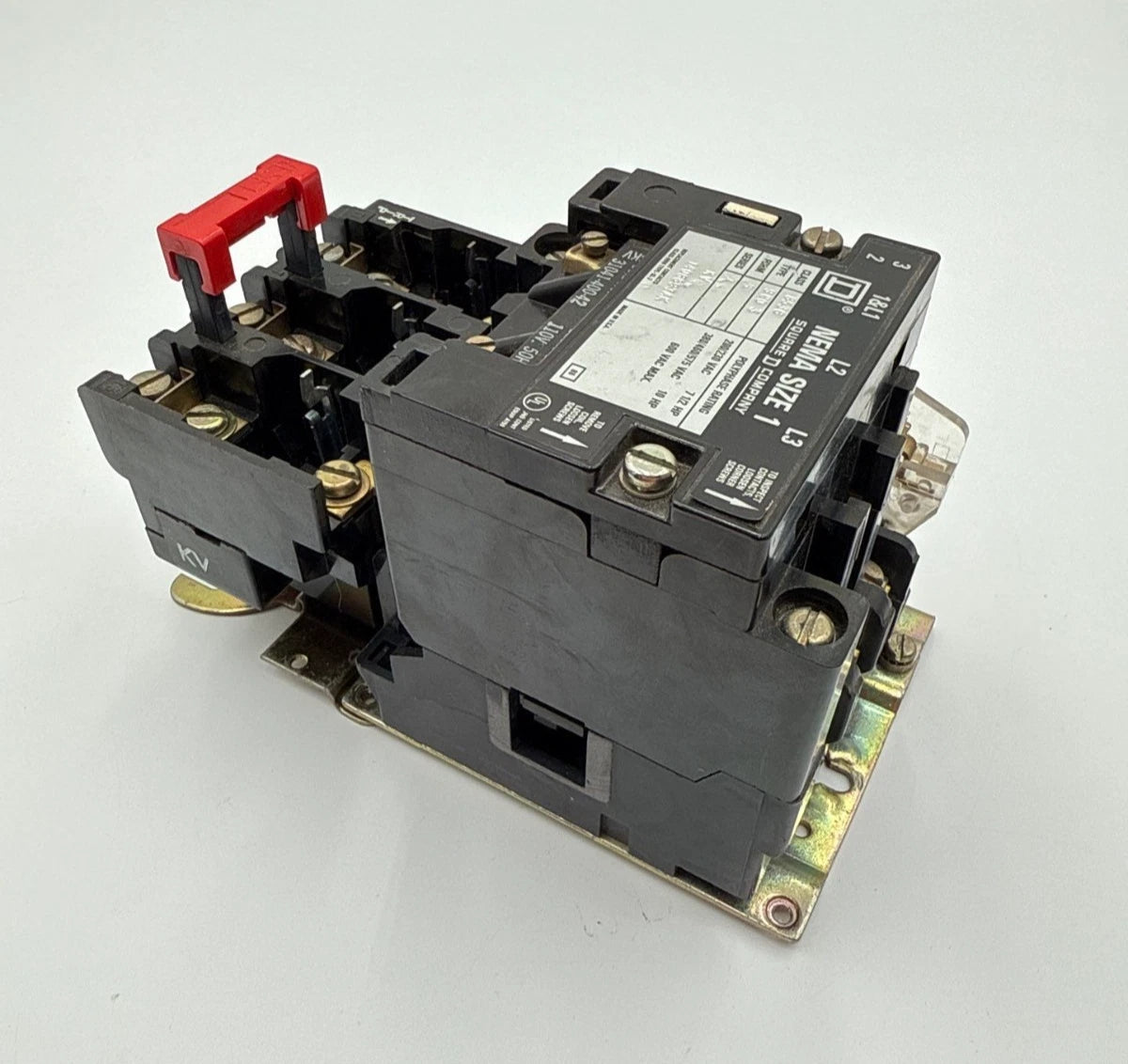 Square D 8536 SCO3 S NEMA Size 1 Starter 27A 10HP 3P 600V Coil 110/120V 8536SC03 Used