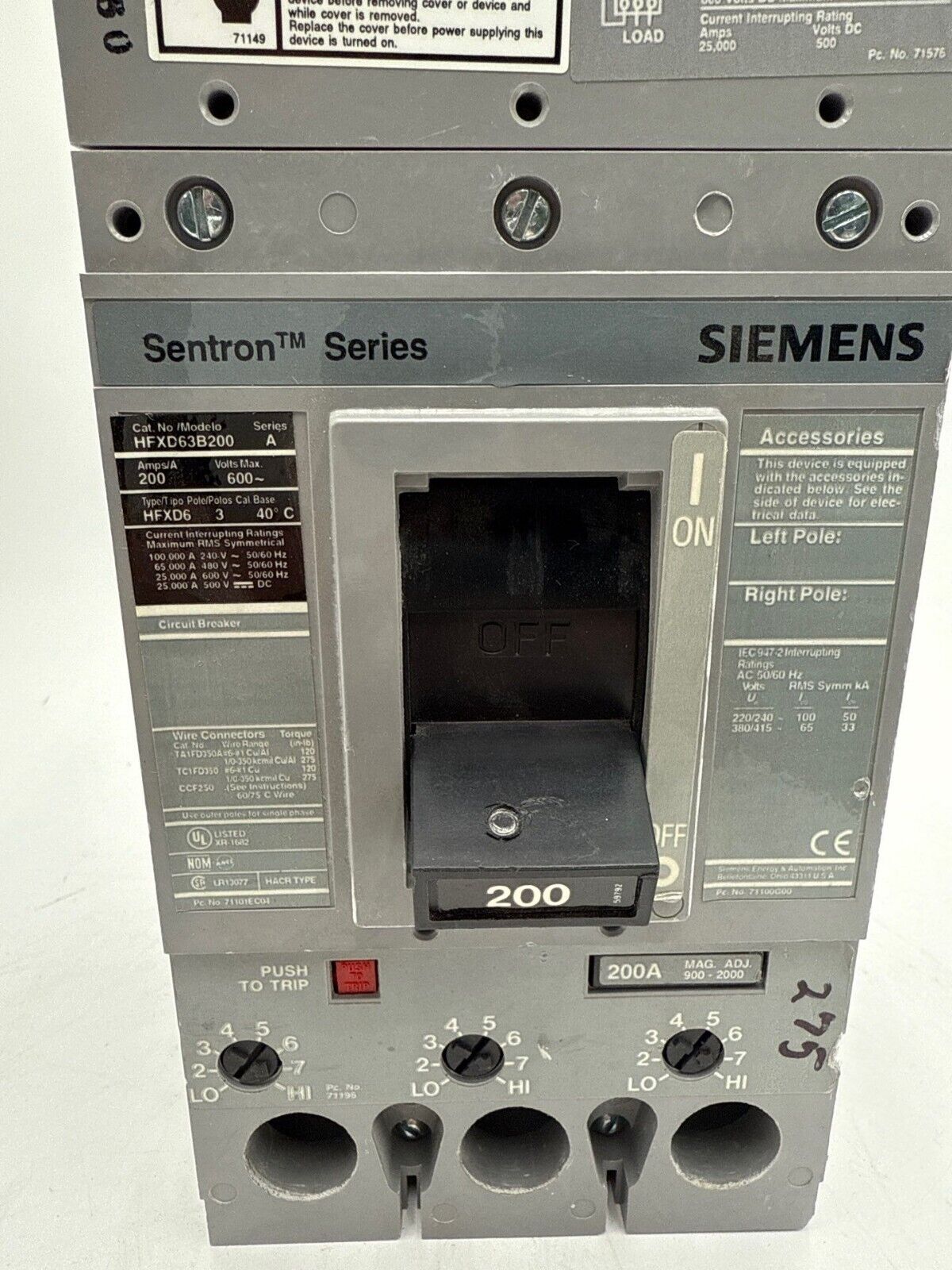 Siemens HFXD63B200 Used