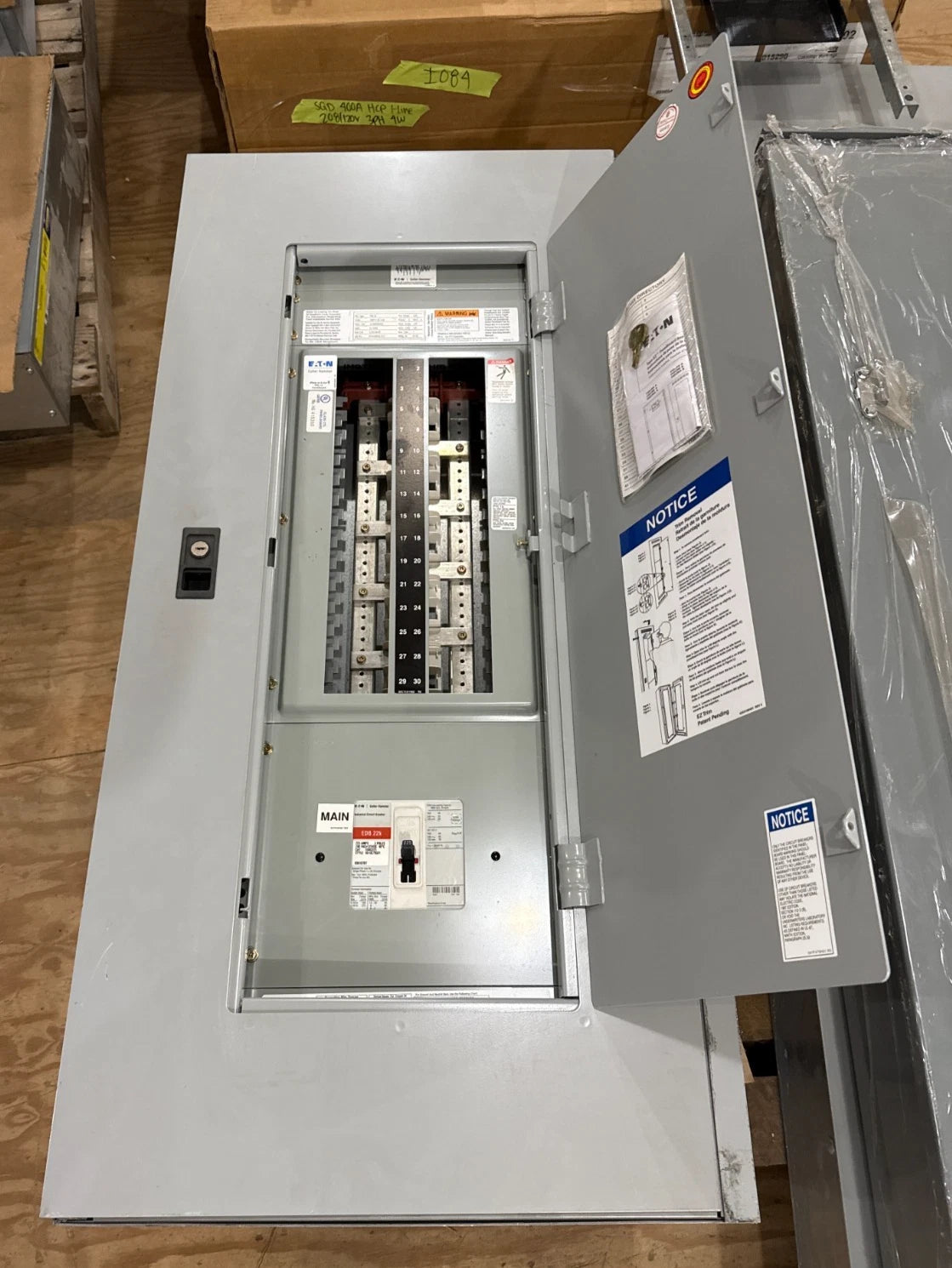 Eaton PRL1A Panelboard 225A 208/120V 3PH 4W MCB Panel 225 Amp 30 Cir EDB3225 New