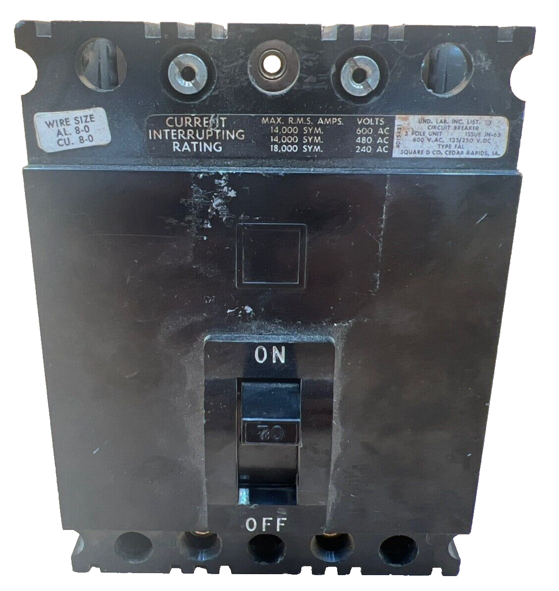 Square D FAP36070 Used