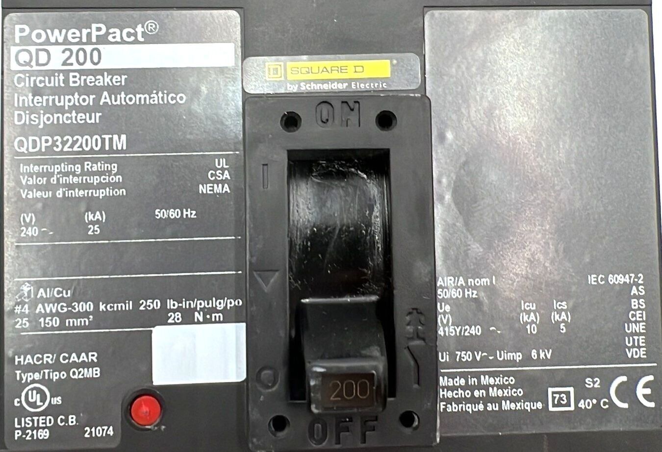 Square D QDP32200TM Used