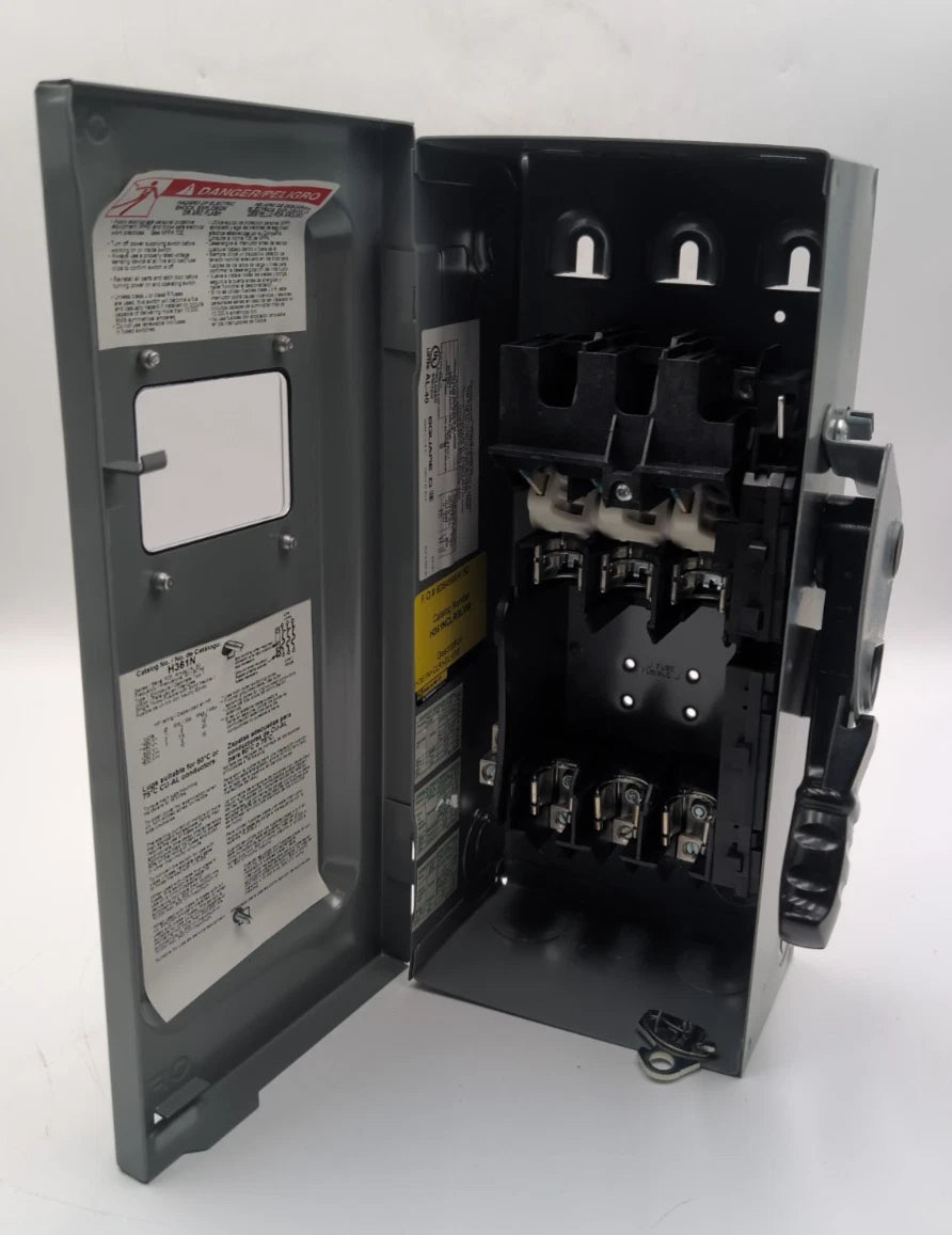 Square D H361N Safety Disconnect Switch 30A 3P 600V Type 1 Enclosure with Window New