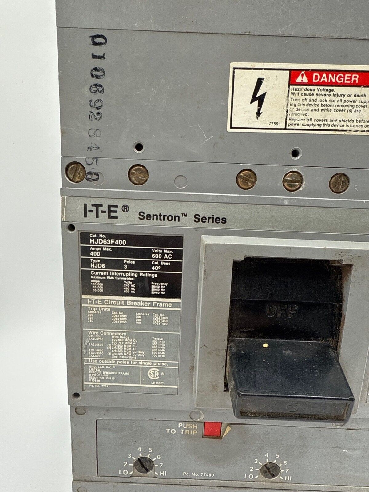 Siemens HJD63B350 Used