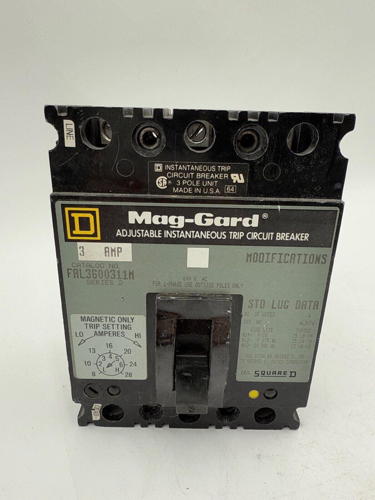 Square D FAL3600311M Used