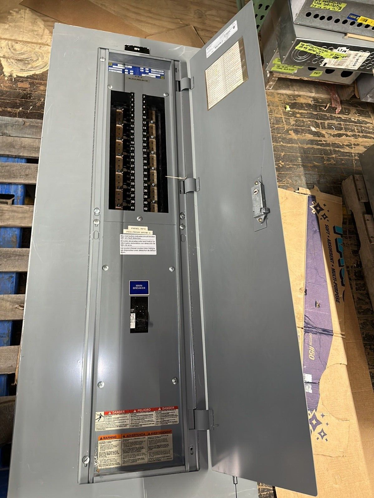 Sq D NQOD Panelboard 150A 208Y/120V 3PH 4W 42 Circuit Main Q2L3150 MCB 150 Amp P253 Used