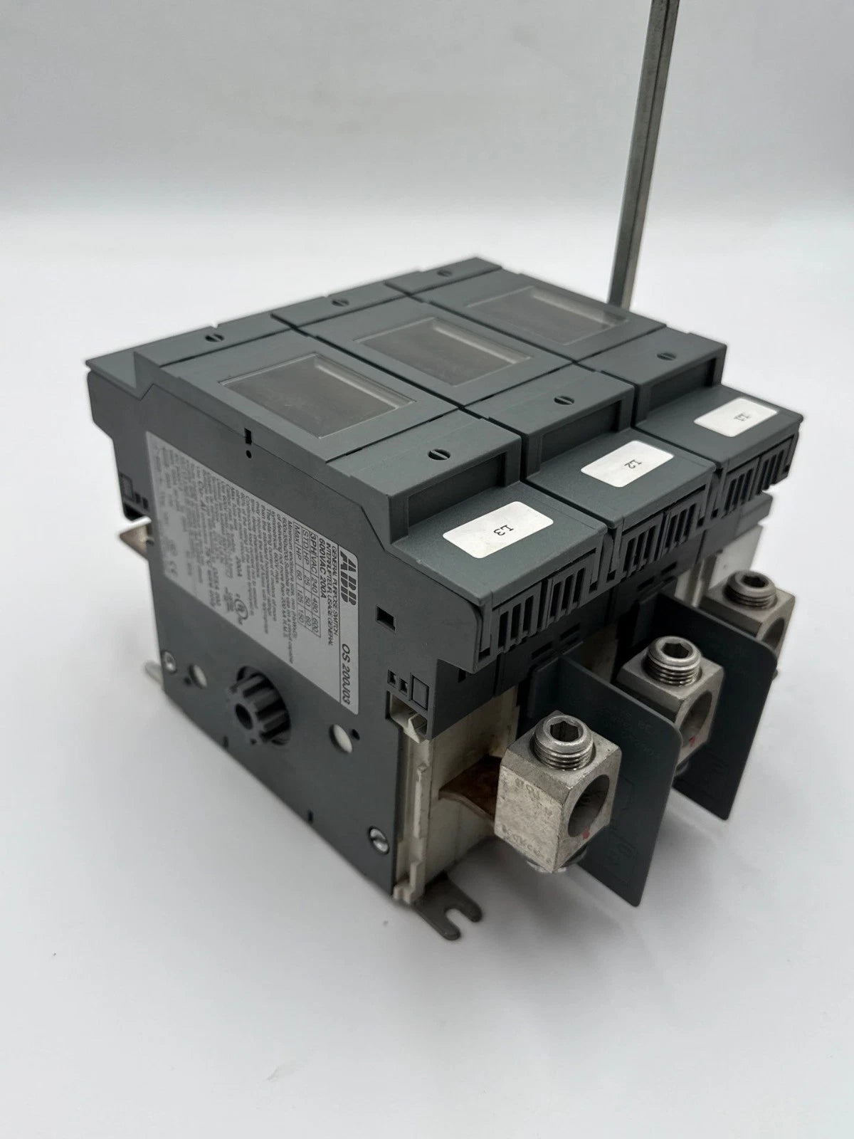 ABB OS200J03 Fused Disconnect Switch 200A 3P 600V 3PH 150HP 200 Amp 3 Pole Used
