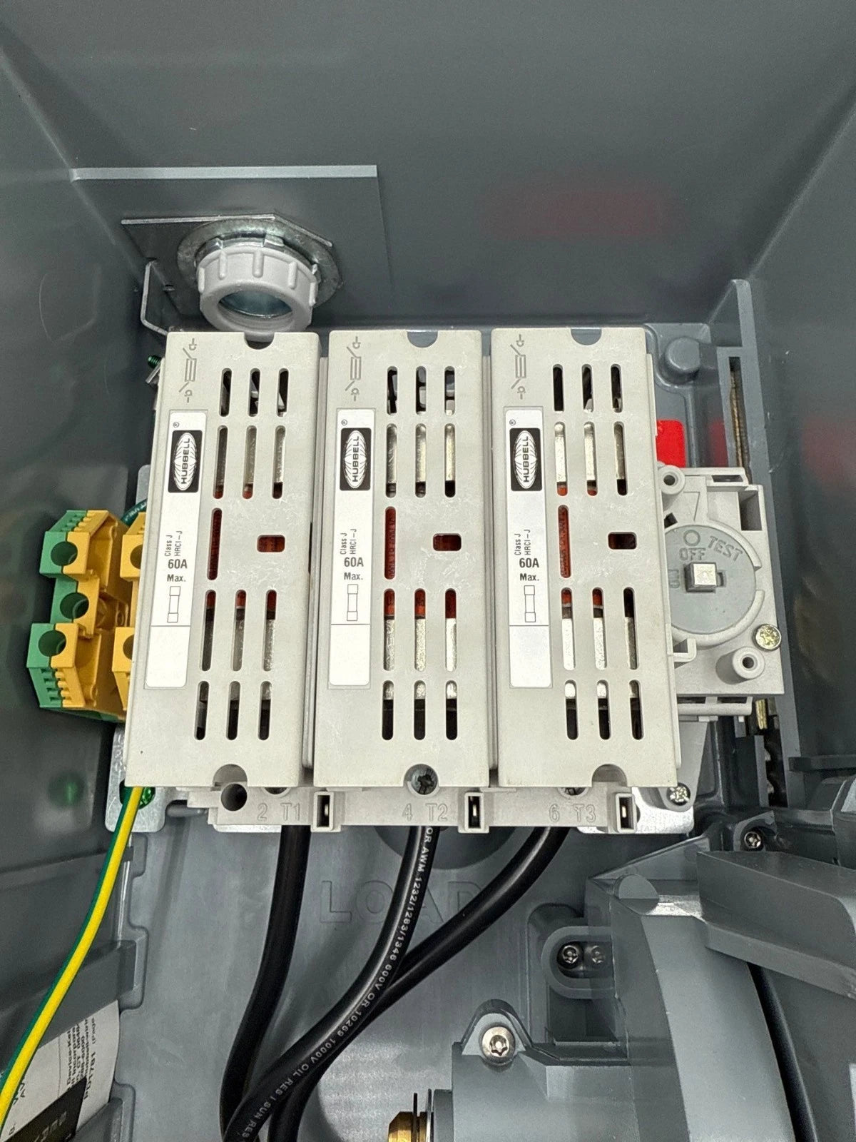 Hubbell HBL460MIF7W Fused Mechanical Interlock 60A 480V 3PH Pin & Sleeve 4 Wire New