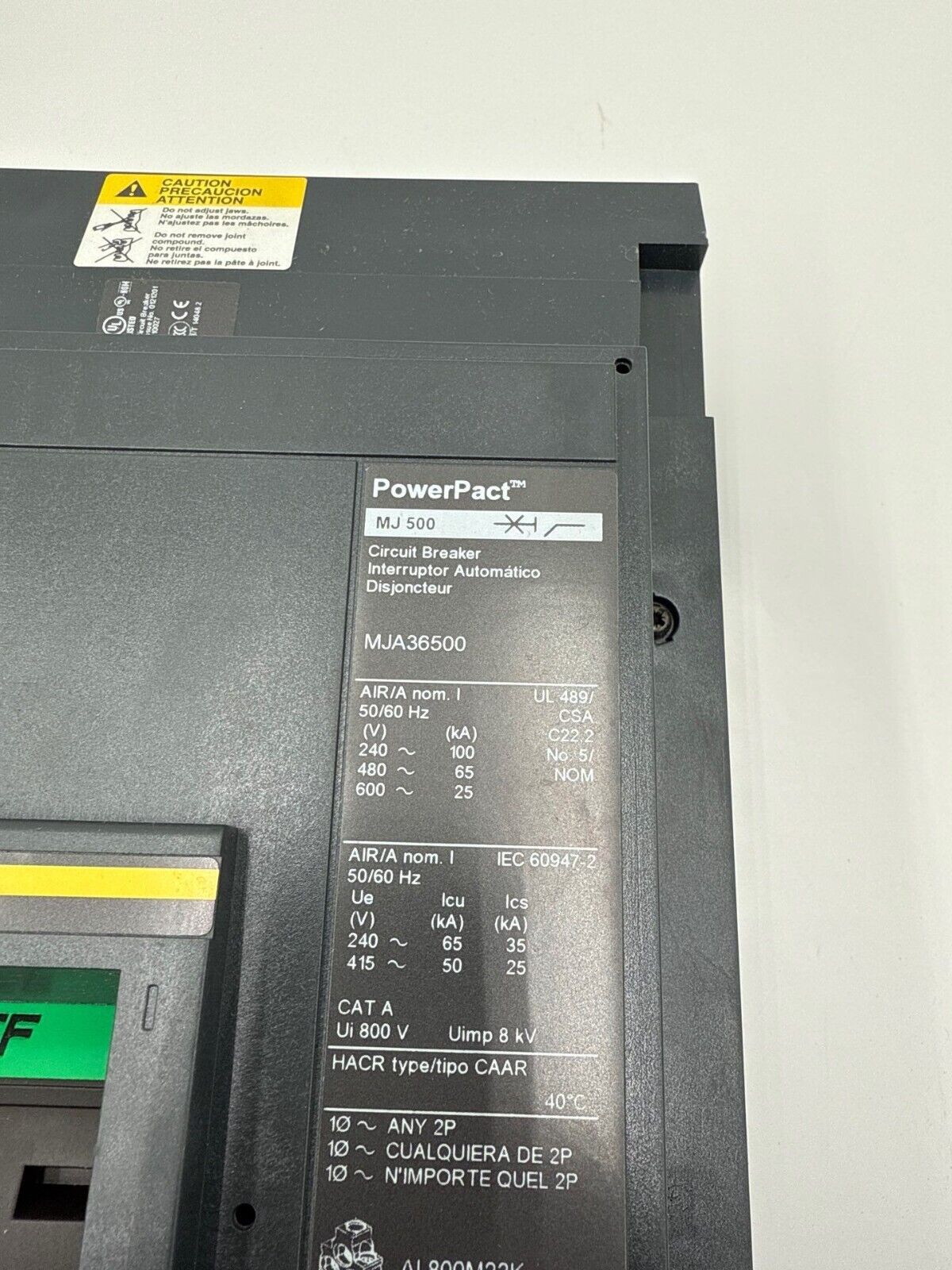 Square D MJA36500 Used