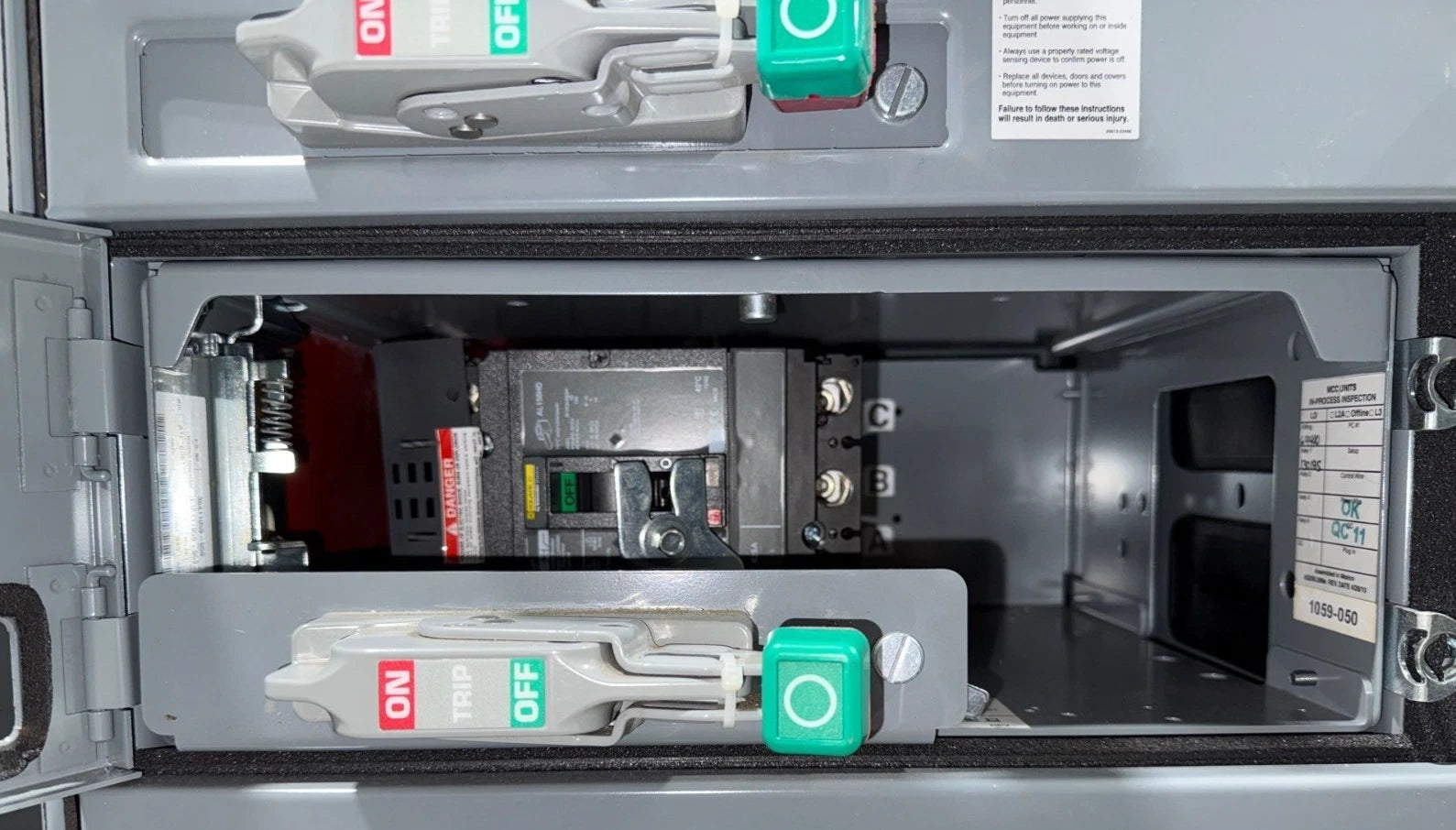 6" Square D Model 6 50 Amp MCC Feeder Bucket HJL36050 Breaker 50A HJL New