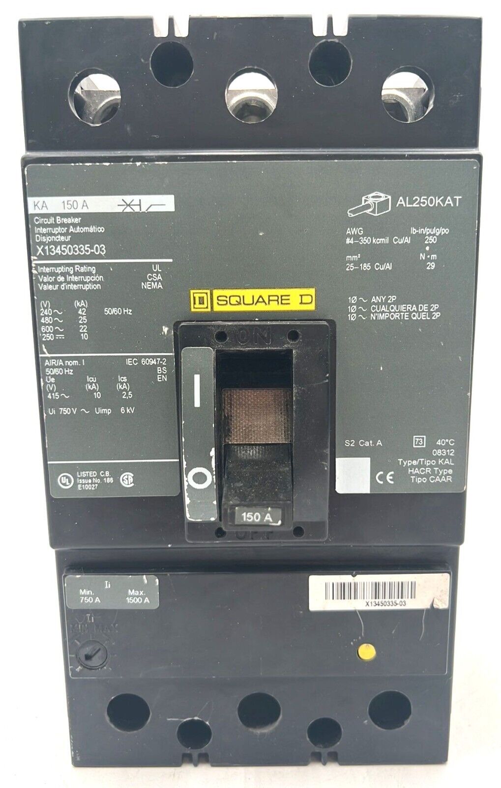 Square D KAL361501586 Used