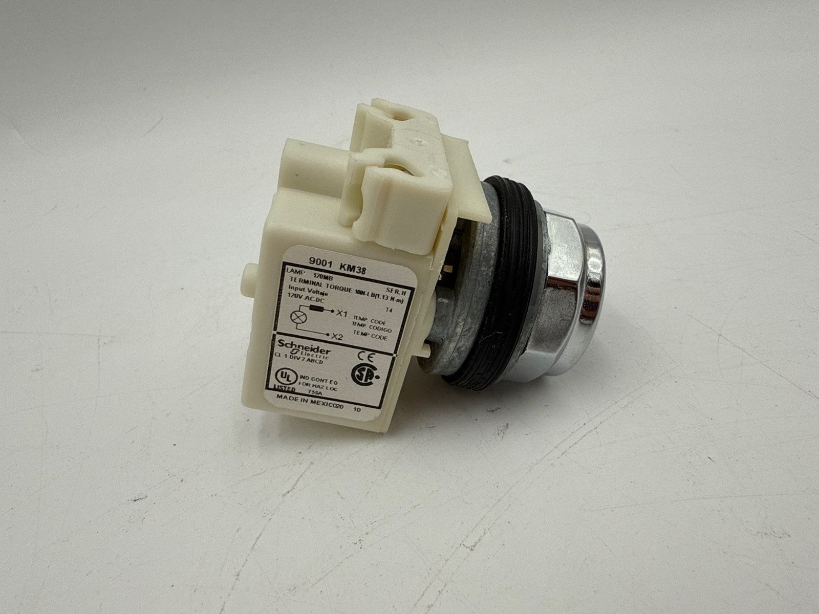 Square D 9001KP38 Pilot Light No Lens 9001 KM38 120V Schneider Electric New